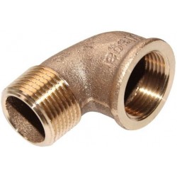 Kolano brąz FI 1/2" GW/GZ